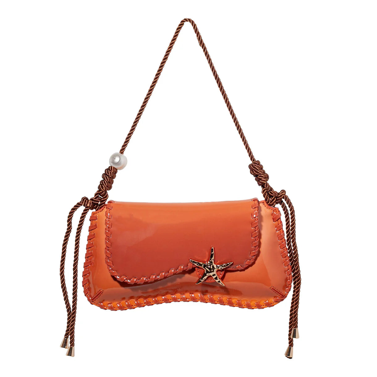 Brown ombre starfish shoulder bag