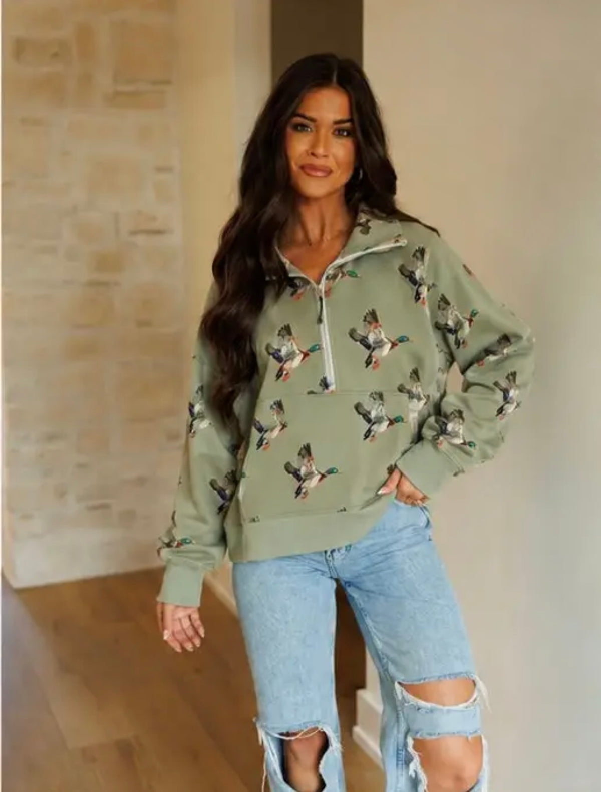 Green Duck Pullover