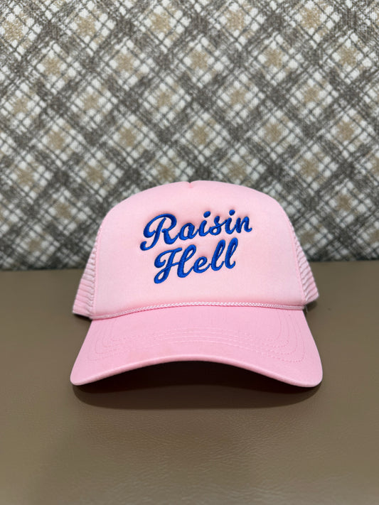 Pink Raisin hell hat