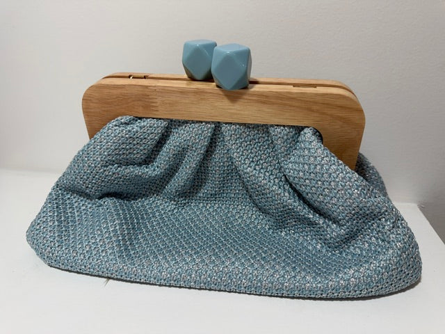 beach canvas clutch